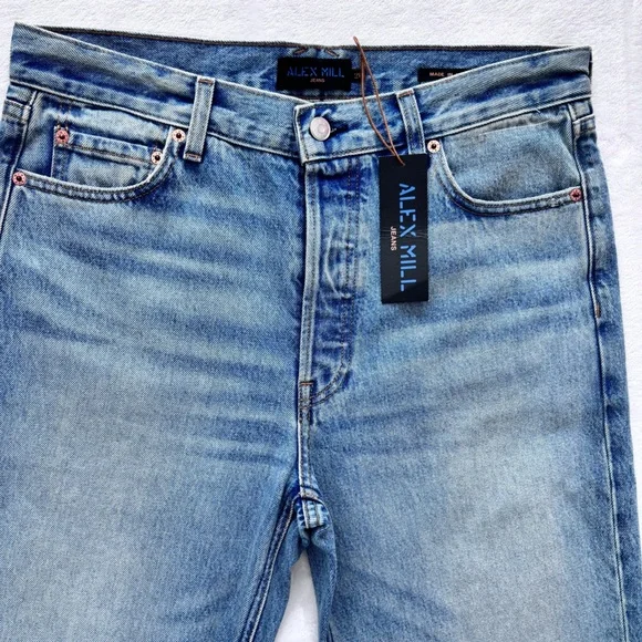 ALEX MILL The Bev Relaxed Straight Leg Button Fly Jean--28 - Picture 5 of 16